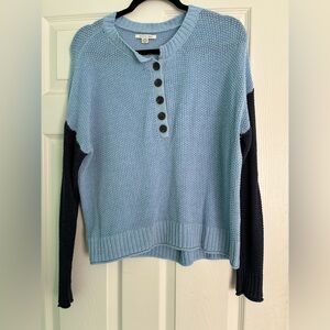 American Eagle Outfitters Light Blu and Navy Blue sweater